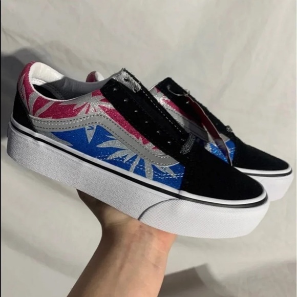 Vans Old Skool Platform Sneakers After Dark 4/20 3mm Reflective Womans Sizings - Picture 4 of 10